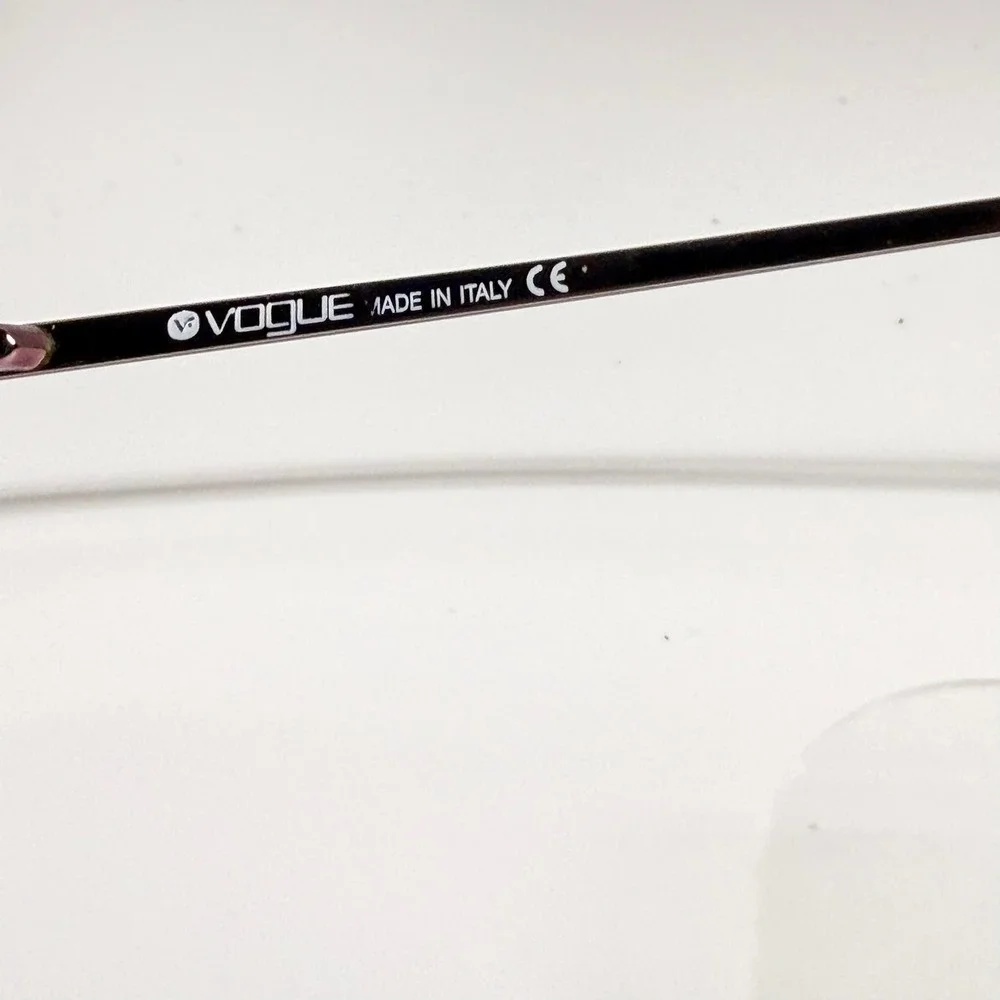 Vogue VO3496 728 Metallic Burgundy Rectangular Eyeglass Frames 47-17-135 Italy
